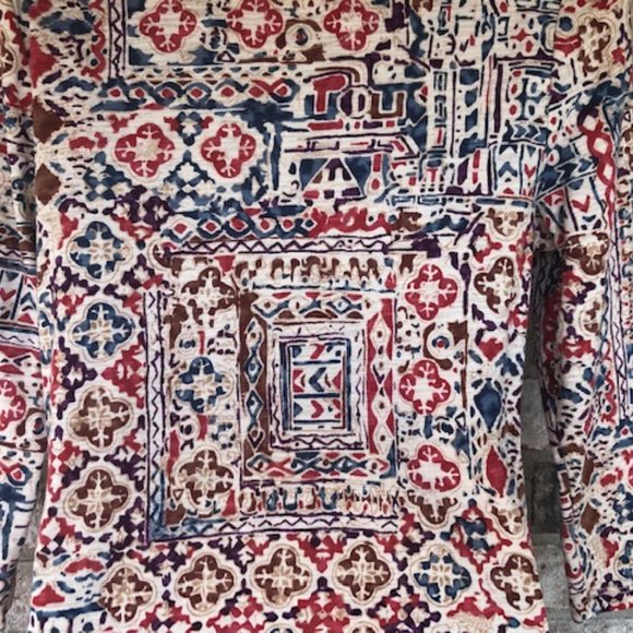 RALPH LAUREN PULL OVER TOP SOUTHWESTERN PRINT - Picture 6 of 8